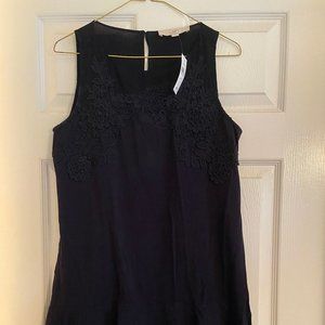 Loft Lace Ruffle Hem Dress